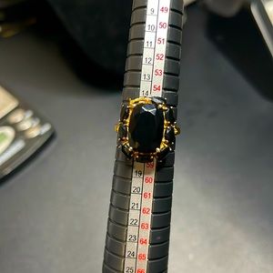 Onyx ring YS India 925 one Missing Stone